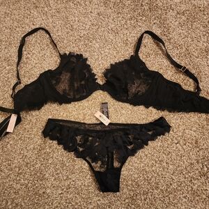 NWT Unlined Bra and Thong Set